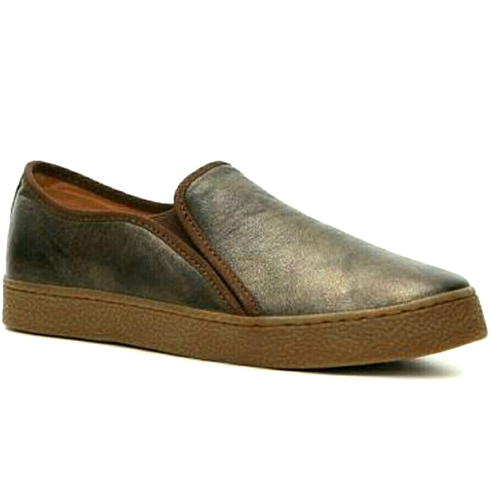 Corso Como Metallic Bronze Slip On Sneakers 9